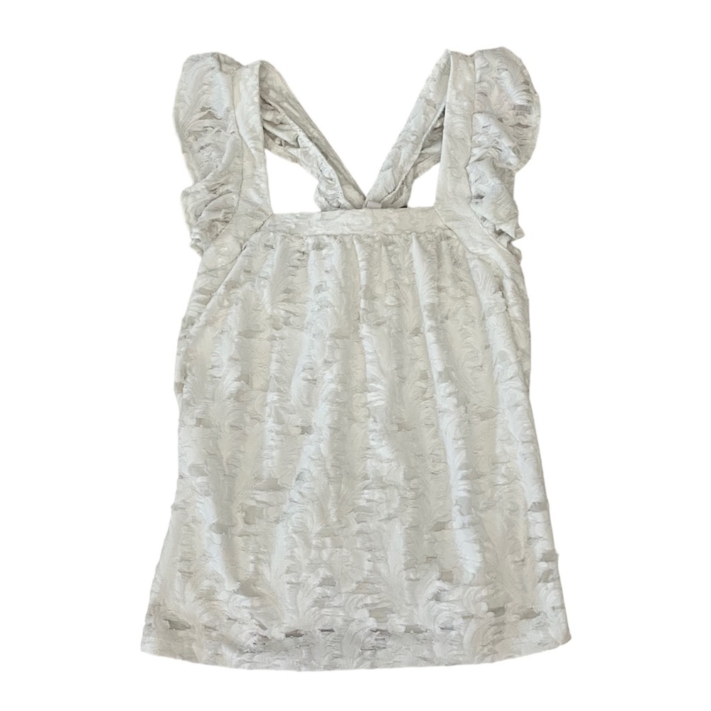 LC White racer back Top